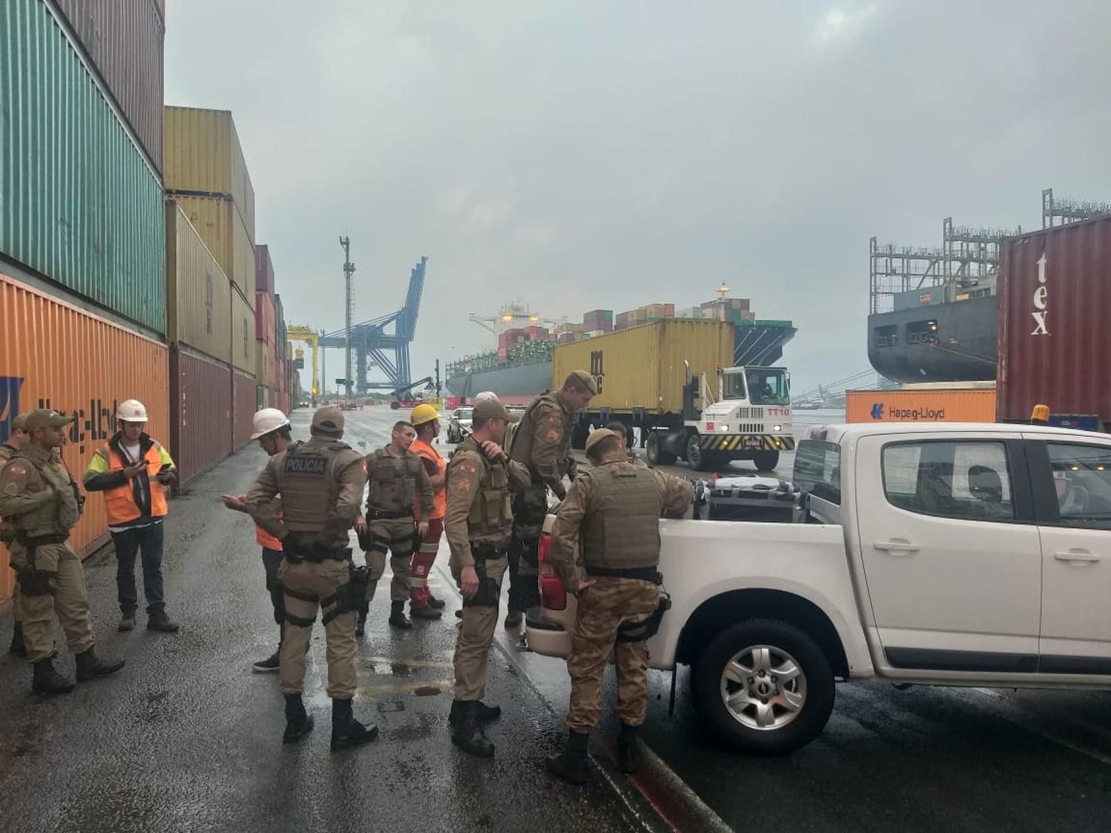 Polícia apreende mais de 300 quilos de cocaína no porto de Navegantes