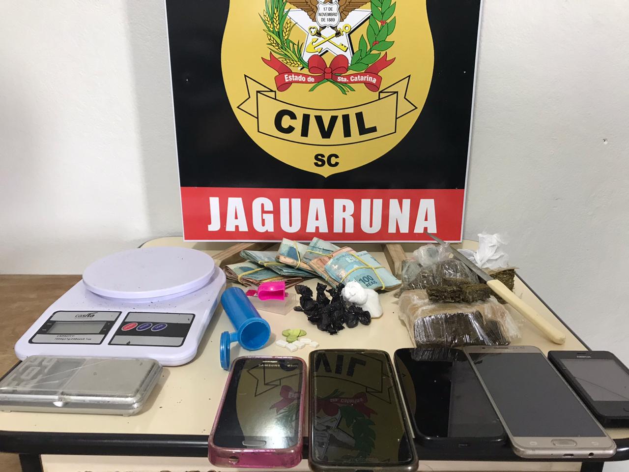 Traficantes são presos em Jaguaruna, no Sul do Estado